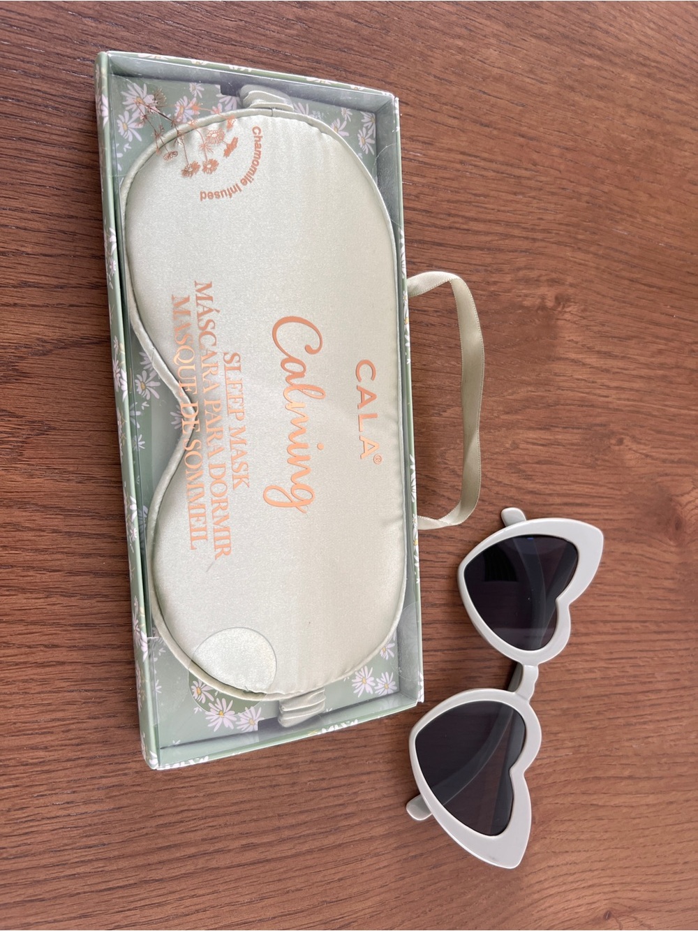 Sage green accessories-Calming satin sleep mask - Sage green sunglasses bundle